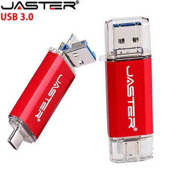 JASTER Нов 3 В 1 OTG (Android и USB и Type_C) USB 3.0 флаш памет Метална Потребителски флаш памет 64 GB 32 GB 16 GB 8 GB от 4 GB Сватбени подаръци