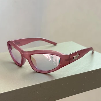 KAMMPT Y2k Пънк Слънчеви Очила, Мъжки, Женски 2023 Модерен Футуристичен Огледални Слънчеви Очила За Улицата Модни Маркови Дизайнерски Спортни Очила