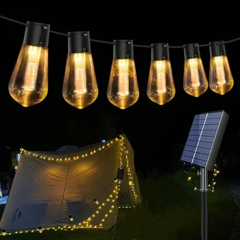 Led осветление на слънчеви гирлянди Водоустойчива IP65 крушка на Едисон Ретро Реколта коледна градински мебели лампа за двор