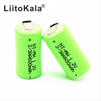 LiitoKala 2 /3AA Ni-MH батерия AA 1,2 600 mah акумулаторна батерия с изводи