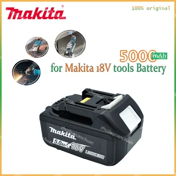 Makita Оригинална Литиево-йонна Акумулаторна Батерия 18V 5000mAh 18v Сменяеми Батерии за Бормашини BL1860 BL1830 BL1850 BL1860B