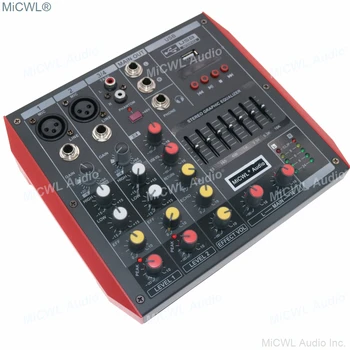 MG4 MiCWL Портативен Bluetooth 4-канален аудиомикшерный пулт за миксиране на звук за студийната сцена Микрофон USB 48 еквалайзер MG4 MiCWL Портативен Bluetooth 4-канален аудиомикшерный пулт за миксиране на звук за студийната сцена Микрофон USB 48 еквалайзер 0