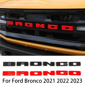 NHAUTP 6 бр./компл. ABS Предни Лого, Емблема, Букви, Декоративна Капачка За Ford Bronco 2021-2023, Автомобили Стикер