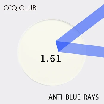 O-Q CLUB 1.61 Анти-синя светлина рецепта асферичните лещи за очила CR-39 от смола При късогледство, далекогледство, астигматизъм