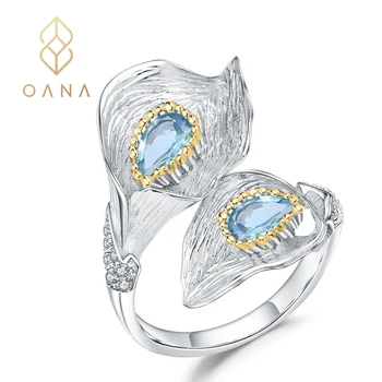 OANA, италианско бижу, дизайнерско регулируем пръстен, ретро-нишевая мода, сребро проба 925, бижута естествен цвят