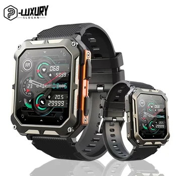 P-luxury C20Pro Смарт Часовници Мъжки Спортни Smartwatch IP68 Водоустойчив БТ Предизвикателство 35 Дни в режим на готовност 123 Спортни Режим 1,83 Инча HD за huawei