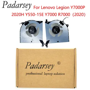 Padarsey Подмяна на процесор + Вентилатор за охлаждане на графичния процесор за Lenovo Legion Y7000P 2020 H Y550-15e strike eagle Y7000 R7000 (2020 Г.) Legion 5 5i 15IMH05H DC12V