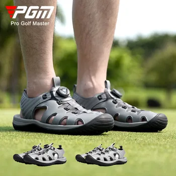 PGM Лятна градинска мъжки обувки за голф, супер дишащи спортни сандали за голф, разтеглив чехли от ЕВА, мъжки обувки с противоскользящими шипове 41-46