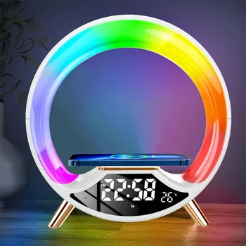 RGB настолна лампа Bluetooth високоговорител приложение Звукосниматель ритъма на музиката alarm clock умна настолна лампа домашно цветна атмосфера led нощни лампи