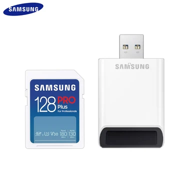 SAMSUNG PRO Plus SD Карта Памет от 128 GB, 256 GB 4K U3 V30 EVO Plus Флаш Памет SD-Картата е 32 GB 64 GB SD Карти 512 GB За Камерата