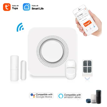 Sasha WiFi Звукова и визуална аларма приложение за Управление на Безжичен датчик за движение PIR за Включване/изключване умен дом Пълна защита