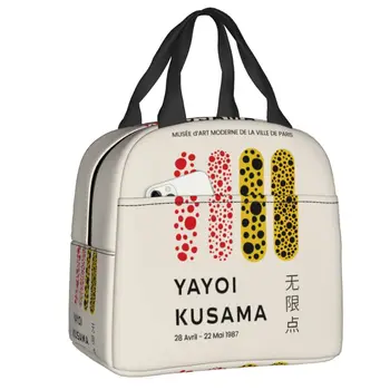 Yayoi Kusama, чанта за обяд в стила на абстрактното изкуство, дамски термоизолированная чанта за обяд, чанта за плаж, на къмпинг, за пътуване, за пикник кутия за bento