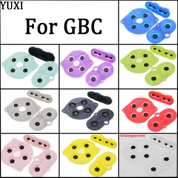YUXI 100 комплекта цветни гумени провеждане на бутоните за A-B, d-пад, За gameboy За GBC силиконов проводник на клавиатурата за избор на стартиране