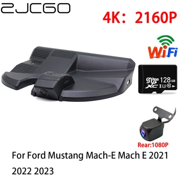 ZJCGO 2K 4K Автомобилен Видеорекордер Dash Cam Wifi Предна Камера за Обратно виждане 2 Обектив 24 Паркинг Монитор за Ford Mustang Mach-E Mach E 2021 2022 2023