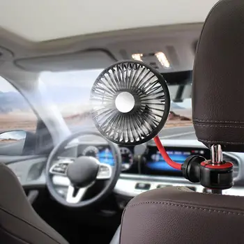 Авто вентилатор USB е с регулируемо охлаждане на 3 прехвърляне на въртене на 360 градуса, авто гъвкав вентилатора, автоматичен вентилатор, вентилационно охлаждане, преносим H4N5