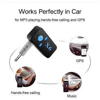 Автомобилен Bluetooth приемник 3 в 1, Аудио интерфейс, безжичен адаптер поддръжка на повикване, четец на карти памет, автомобилен говорител, универсален приемник