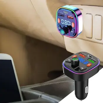 Автомобилен MP3 плейър с FM-Предавател Безжичен Handfree Dual USB Зарядно за Кола Син зъб Музикален Плейър Предавател Комплект за Кола Auto Притурка