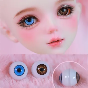 Аксесоари за кукли BJD 3D Очните ябълки 15 мм Флаш цветни очи за Кукли са Подходящи за 1/3 Куклено очите за играчки Аксесоари, два цвята очи