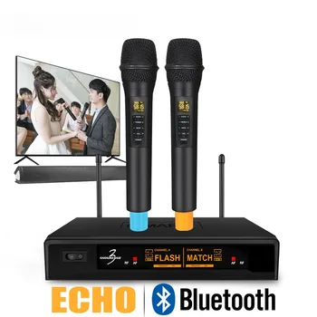 База безжичен микрофон Bluetooth 3 професионални сверхвысокочастотных динамичен микрофон echo speaker караоке KTV live performa