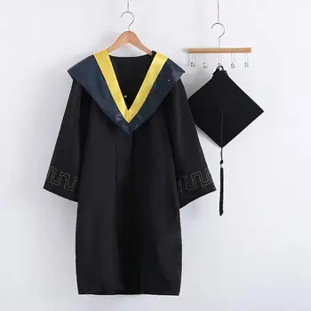 Бала направо хавлия, шапка 2023, унисекс, абитуриентски костюм, бакалавър, выпускная церемония в училище, университета, рокля бакалавър