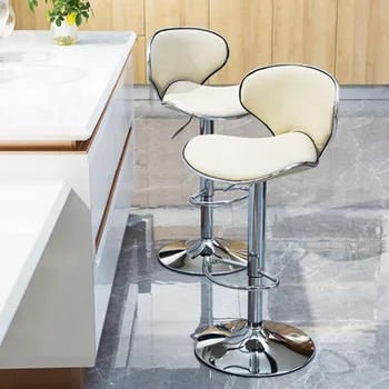 Бар стол Прости високи столове и Домашен стол с повдигане на облегалката-Часова рецепция Креативни столове скандинавски кафе, мебели HY50CT