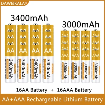 Батерията AA/AAA от 1,5 Акумулаторна Полимерна литиево-йонна Батерия AA/AAA Батерия за дистанционно управление с мишката малко фен Електрическа играчка