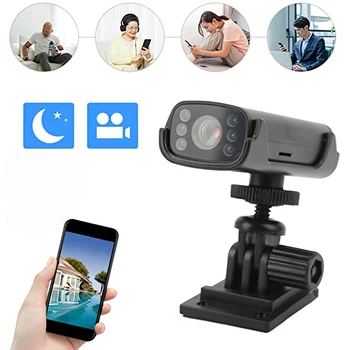 Безжична WiFi IP камера за домашна сигурност, HD мини камера за нощно виждане, камера за видеонаблюдение, следи бебето, отдалечен преглед