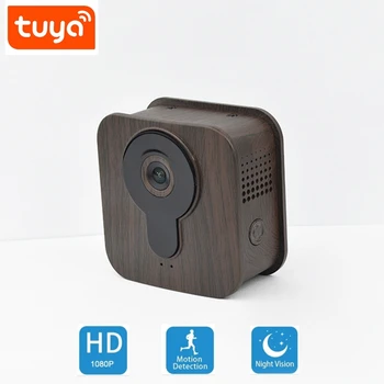 Безжична мини камера Sasha 1080P, Wi-Fi, IP-интелигентен монитор, двупосочна аудио-видео, камера за нощно виждане HD