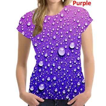 Брандираната Лятна тениска BIANYILONG, тениски с 3D капки дъжд, Дамски Модни 3D Тениска С къс ръкав в стил Харадзюку, Блузи в стил хип-Хоп
