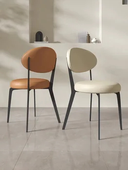 Бял италиански трапезни столове, модерни минималистичные дизайнерски столове, облегалката, маси, столове, ресторант столове