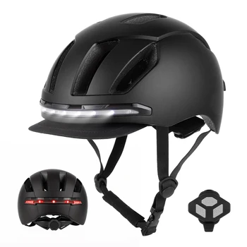 Велосипеден шлем с led сигнал на завоя, велосипеди интелигентна защитна каска, водоустойчив предна задна светлина за велосипеди, електрически скутери, колоездене