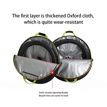 Велосипедна чанта на колела от плат Оксфорд, дизайн на дръжките, голям капацитет, водоустойчив, ръчна изработка, чанта на колела, за да проверите за колоезденето