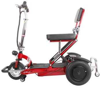 Възрастен преносим възрастен инвалид триколка сгъваем електрически скутер за движение