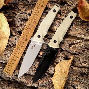 Външен фиксиран нож D2 със стоманена острие, дръжка G10 с K-образен капак, походный преносим малък нож, инструмент EDC