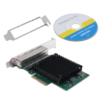 Гигабитная мрежова карта PCIE X4 2.5 G RTL8125B 4-портов мрежова карта Ethernet Тенис на сървър мрежова карта