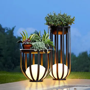Градинска градинска лампа за косене на трева, градинска торшерная лампа за тераси, градински поставка за цветя, ландшафтна лампа