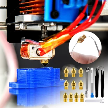Гъвкава чистящая игла за обслужване на струйници 3D принтер, Подходящ за поддръжка и почистване струйници, лесно се поддава на гаечному ключ