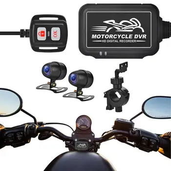 Двойна дървар водоустойчив записващо устройство универсална камера 150 градуса широкоъгълен двоен 1080P Full HD секретарят на шофиране мотоциклет