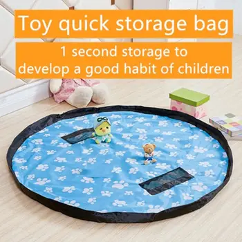 Двупластова торба за бързо съхранение на детски играчки от плат Оксфорд, голяма водоустойчива чанта за преносим греди, градивен елемент, довършителни подложка за играчки