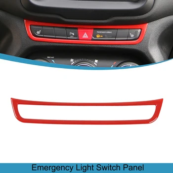 Декоративна рамка панел прекъсвач за аварийно осветление на автомобила за Jeep Renegade 2015 2016 2017 2018 ABS Автомобилни аксесоари за интериора Леярство