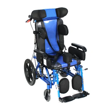 Детски инвалидни кресла с възможност за сгъване и висока облегалка за деца с церебрална парализа, инвалидни колички