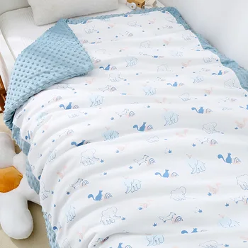 Детско интензивно успокояващ одеяло Doudou, стеганое одеяло за деца, 110*140 см, Високо качество