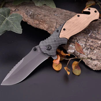 Джобен ловен нож от дамасской стомана, сгъваем нож от въглеродни влакна, палисандър, тактически ловен нож, ножове за оцеляване в къмпинга, EDC инструменти