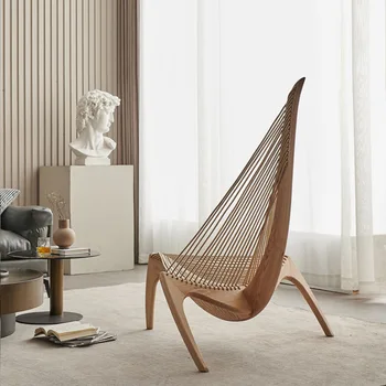 Дизайнерски стил скандинавски стол за ветроходна лодка от едно дърво, художествена и творческа вино веранда за престой в семейството, разтегателен диван и фотьойл за отдих,