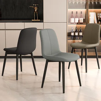 Евтини трапезни столове за всекидневна, столове за извършване на дейности в ресторанта, трапезни столове на черни метални крака, мебели за дома Sillas Para Comedor