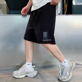 Ежедневни спортни шорти от маркови плат с бродерия на Йоджи Ямамото, летни леки, бързо съхнещи панталони Година 3 мъжки четвърти