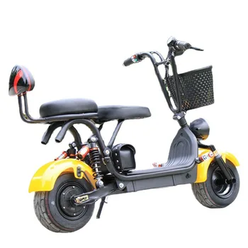 Електрически автомобил с литиево-йонна батерия, 48, мотоциклет 1000w12/20ah, широка кълнове с предната част на коша, удобен Портативен възрастен с облегалка