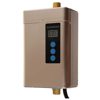Електрически бойлери EU Plug 4000 W На 220 В Безцилиндровый незабавен нагревател за топла вода, душ батерия, термостат, Отопление златни