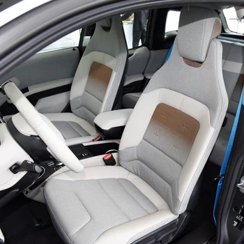 За BMW i3 2013 2014 2015 2016 2017 2018 2019 2020 2021 2022 Пълен комплект калъфи за автомобилни седалки от изкуствена кожа, изработени по поръчка аксесоари