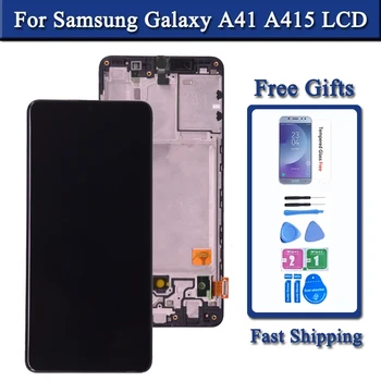 За Samsung Galaxy A41 A415 LCD Сензорен дисплей Дигитайзер В Събирането на Дубликат Част За SM-A415F SM-A415F/DS Ремонт на LCD дисплея